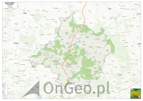 Mapa gminy Strzegowo